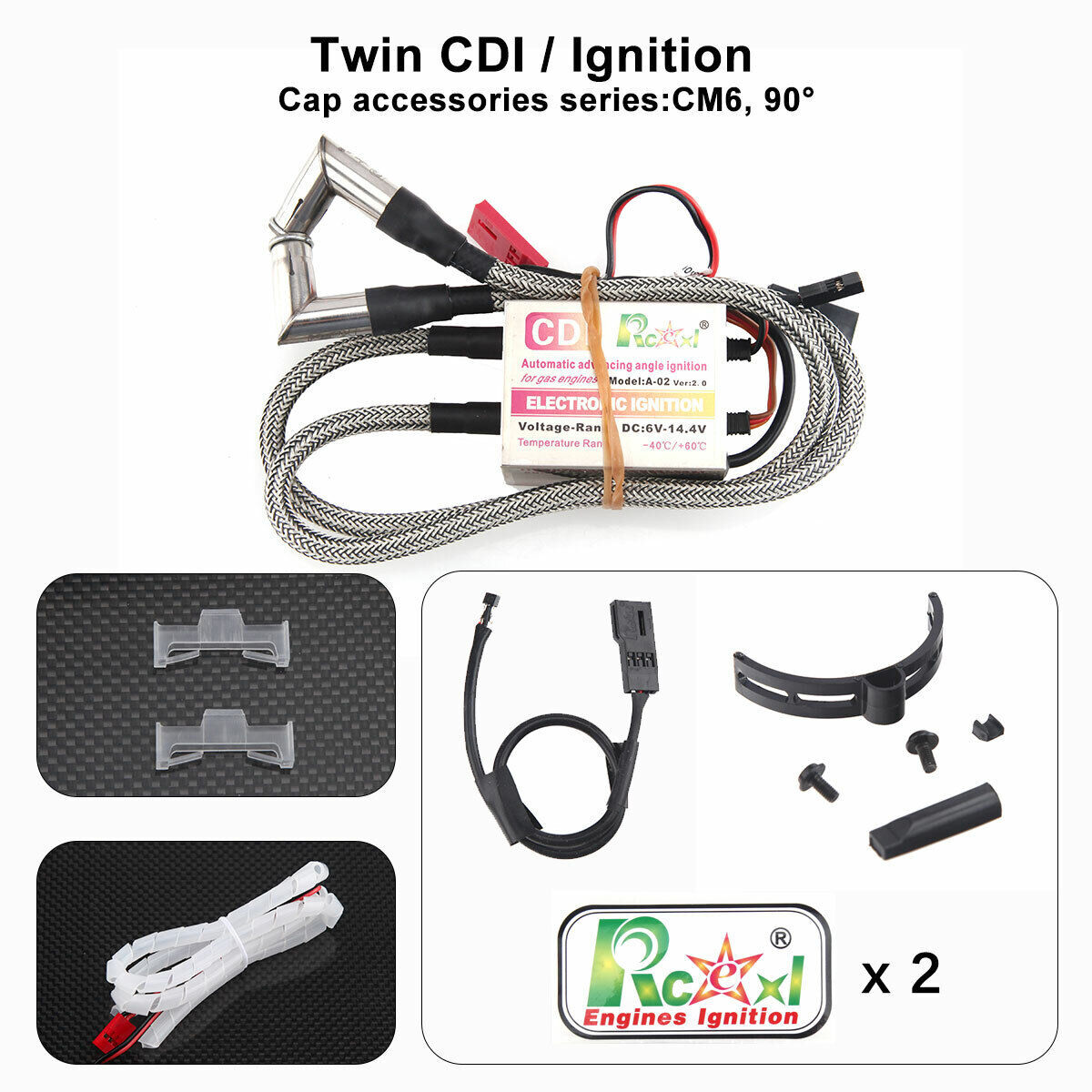 Rcexl Twin Ignitions NGK ME-8 1/4 -32 90 Degree with Hall Sensor #RCEXL1221
