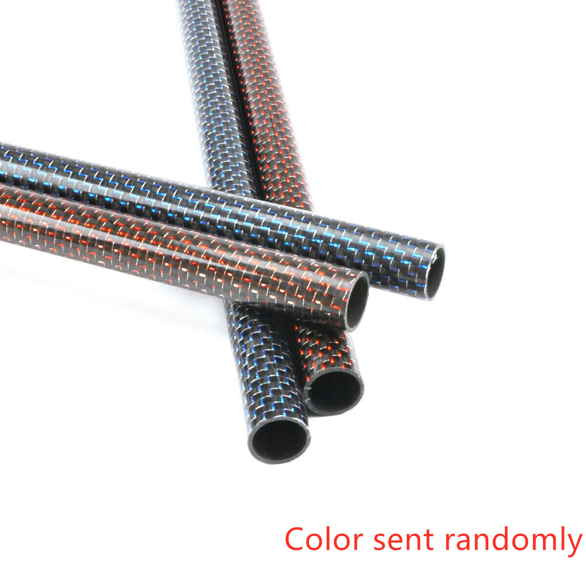 2pcs Gold /Blue /Red Thread Carbon Fiber Tubes for RC Plane 500mm Length