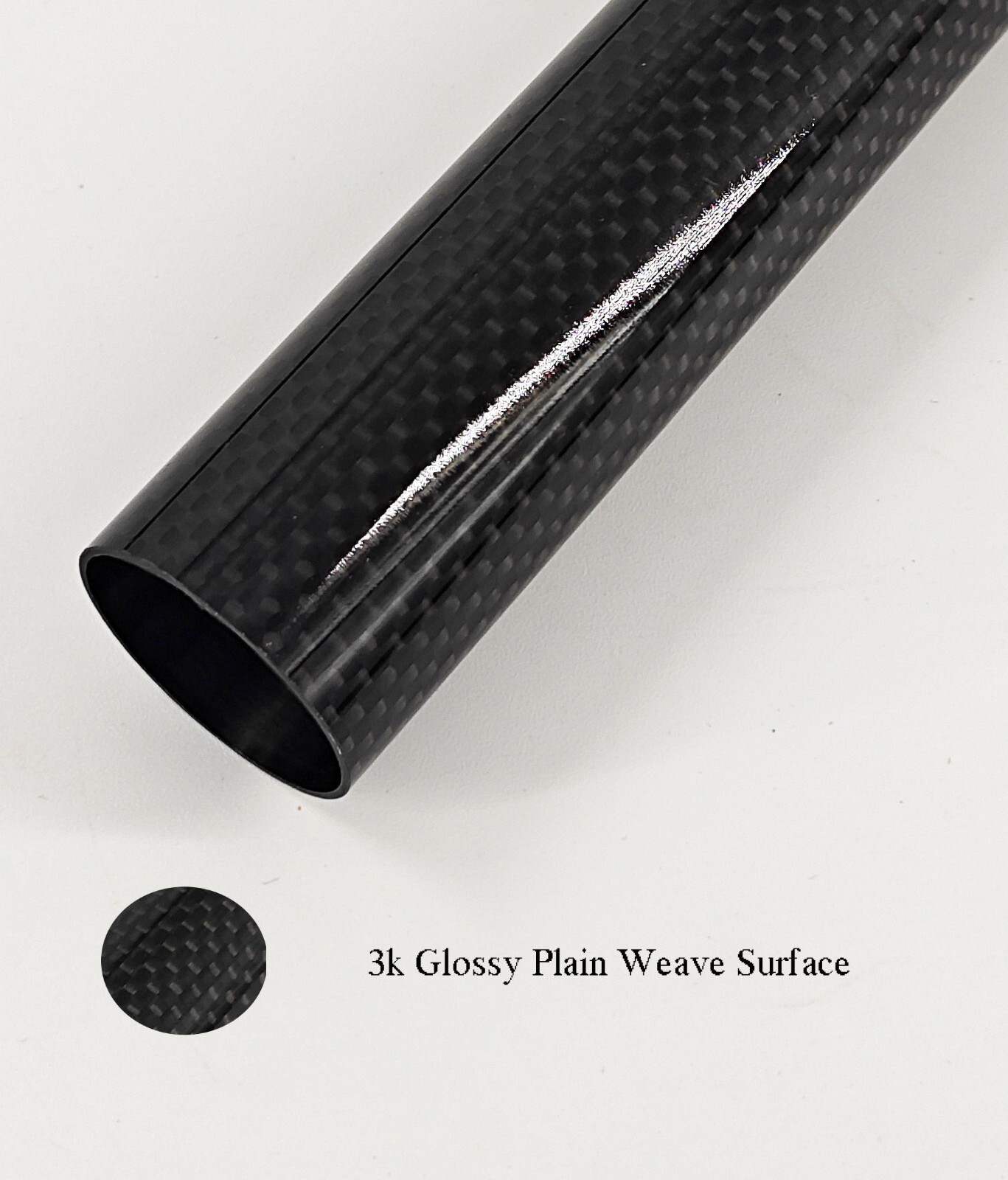3K Carbon Fiber Tube 5 8 10 12 16 20 22 25 30 32 34 40 42 44 50 60mm x500mm Pipe