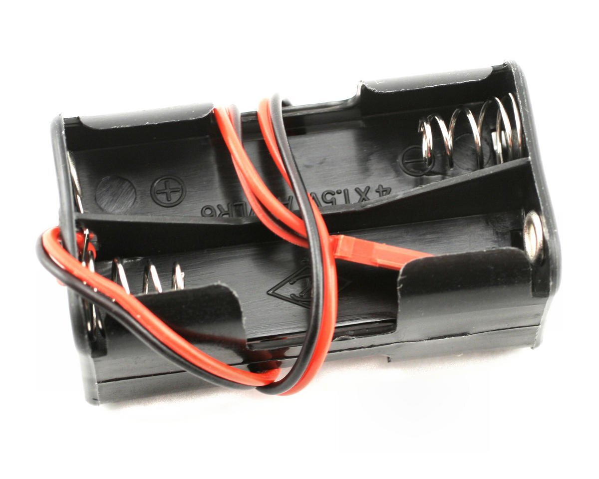 Traxxas Part #3039: 4 AA battery holder with Futaba-style connector. No Switch