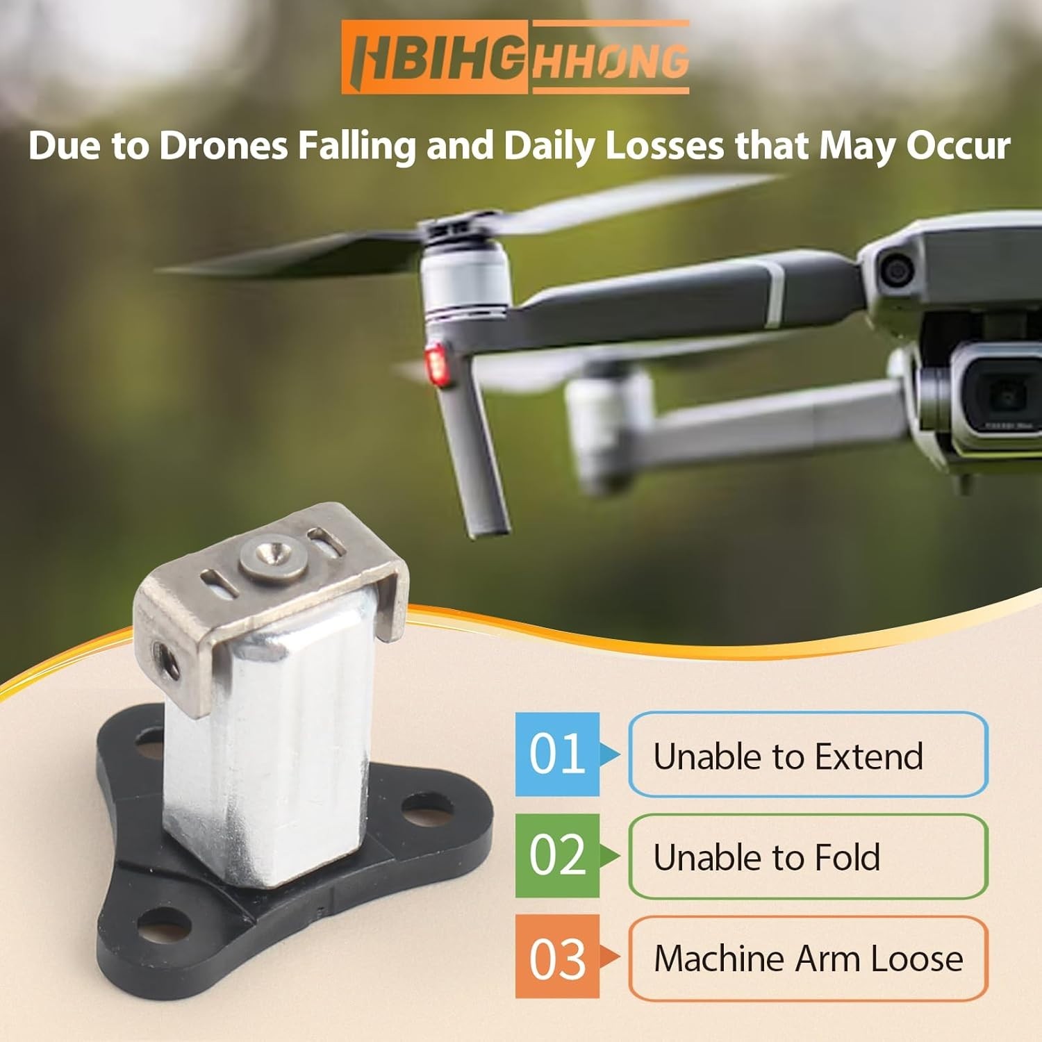 DJI Mini 4 Pro Mini 3 Front Arm Axis Hinge Shaft Repair Kit with Tools Parts