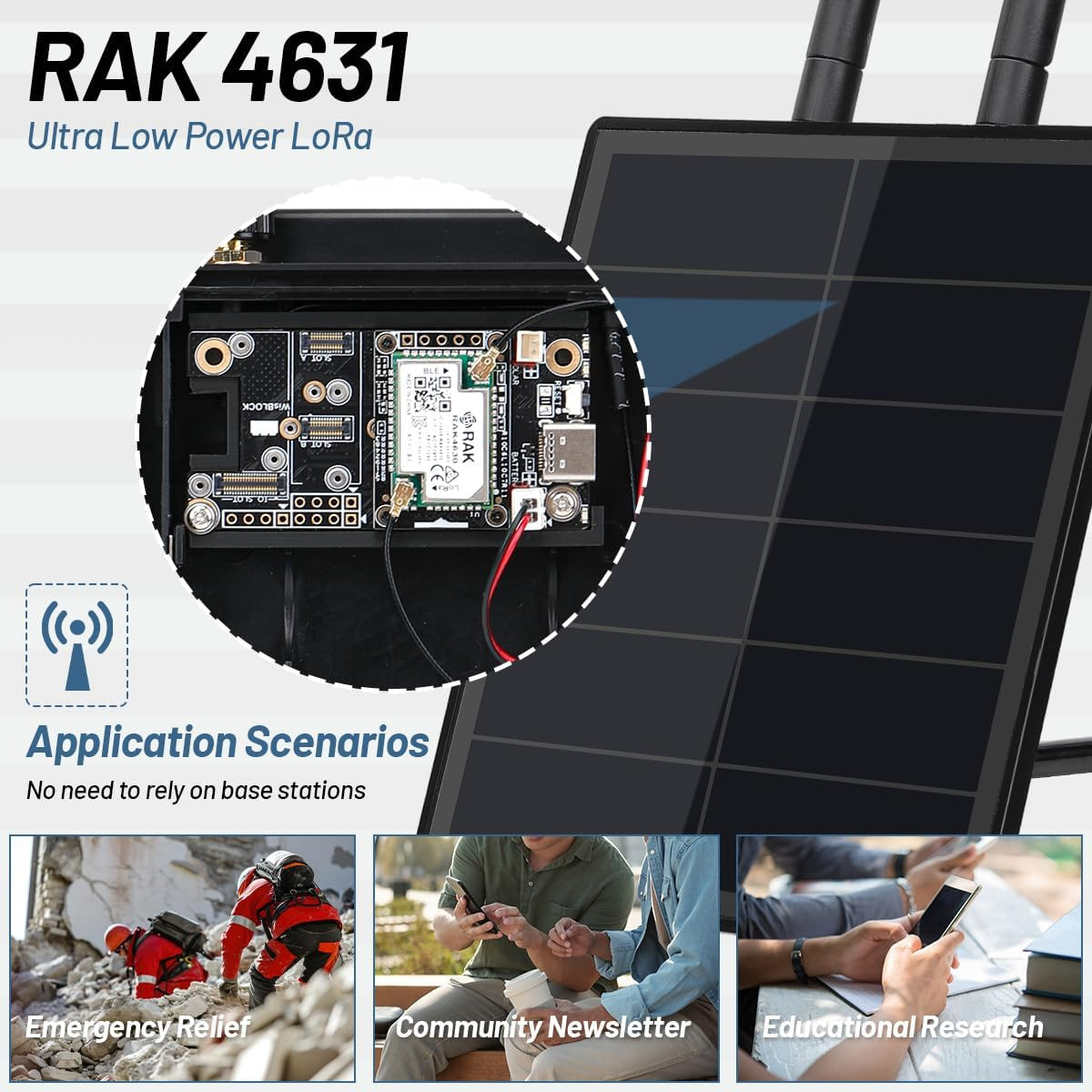 KEEPTEEN D5L-R1 Mesh Solar Lora Repeater Built in Rakwireless 19007+4631 Lora Mo