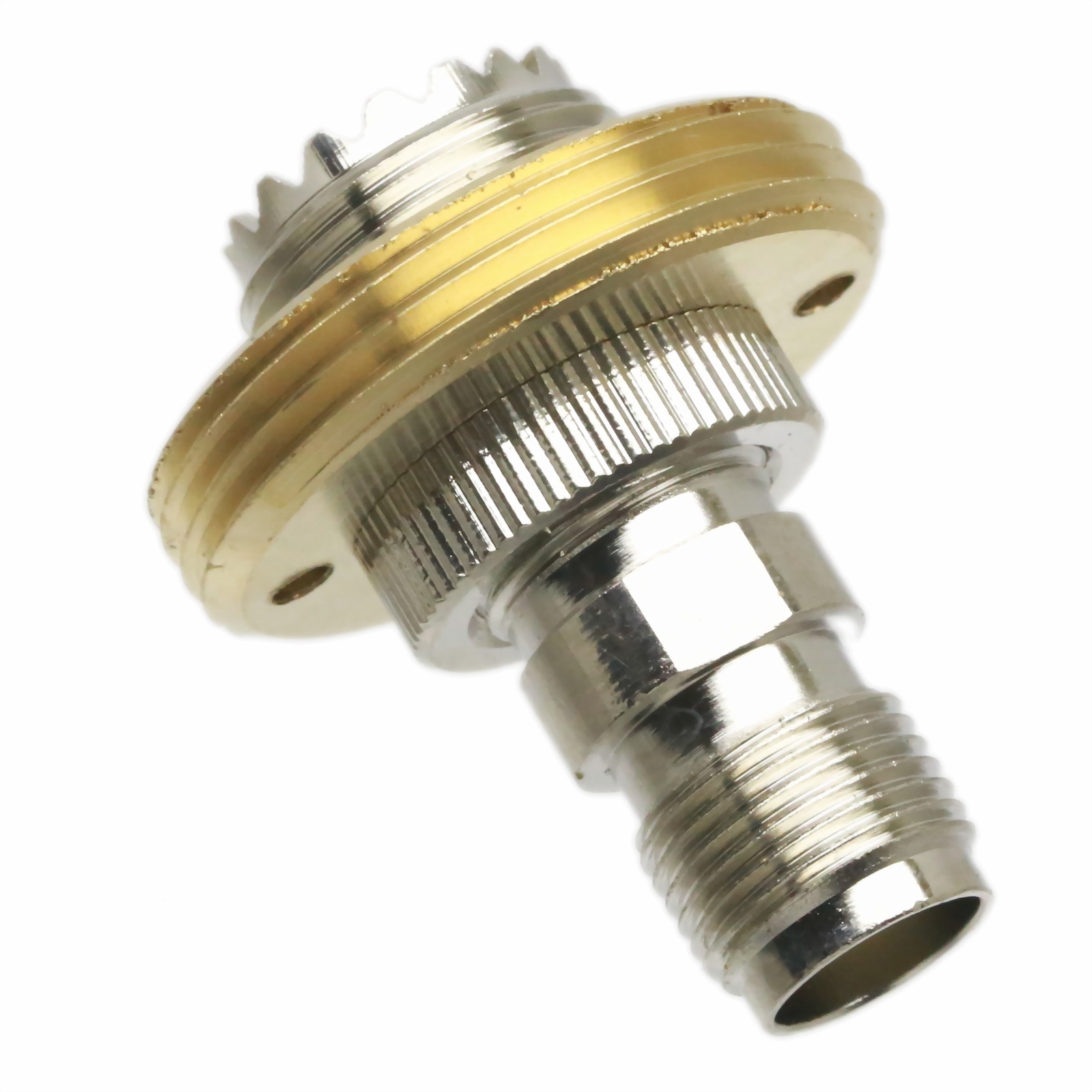 NMO Mount connector 5/8″ hole to TNC female adapter UHF/VHF Antenna Ham Radio