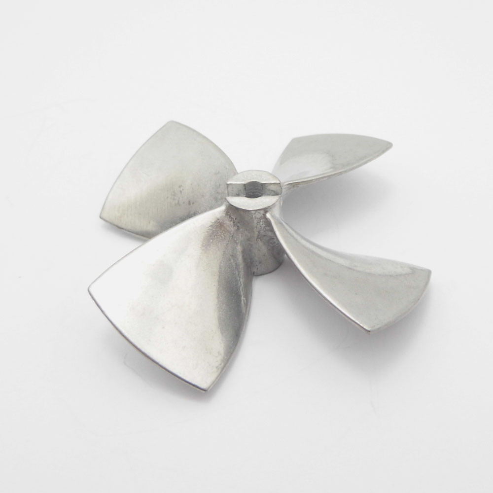 4mm Shaft 4-Blades Metal Propeller Prop 44mm 55mm 60mm for Scale RC Boat Marine