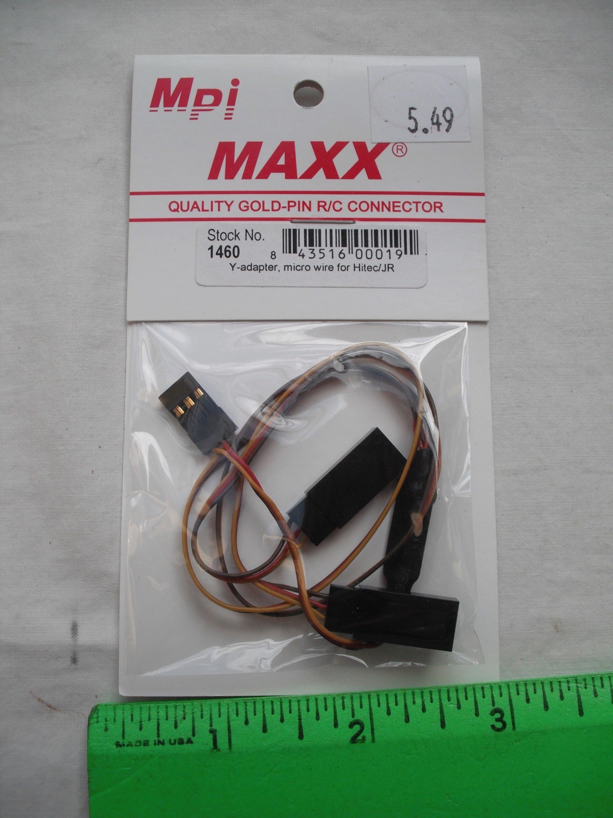 Lot of 3 Maxx Products Mpi 1440 1460 3485 Cable, Extension Y, Hitec JR,Wire