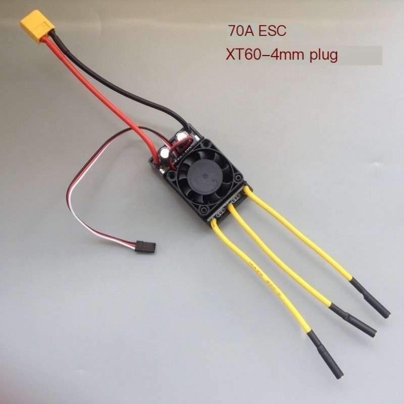 70A Bi-Directional Brushless ESC 2-6S 5V3A BEC 4mm Banana Plugs Air-Cooled