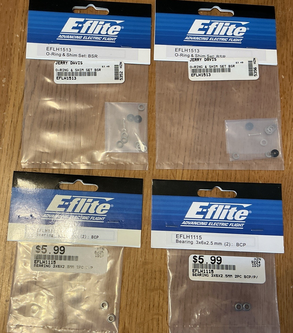 NIP E-Flite 16pks Hardware Blades Landing Gear Shaft O Ring Bearings EFLHXXXX