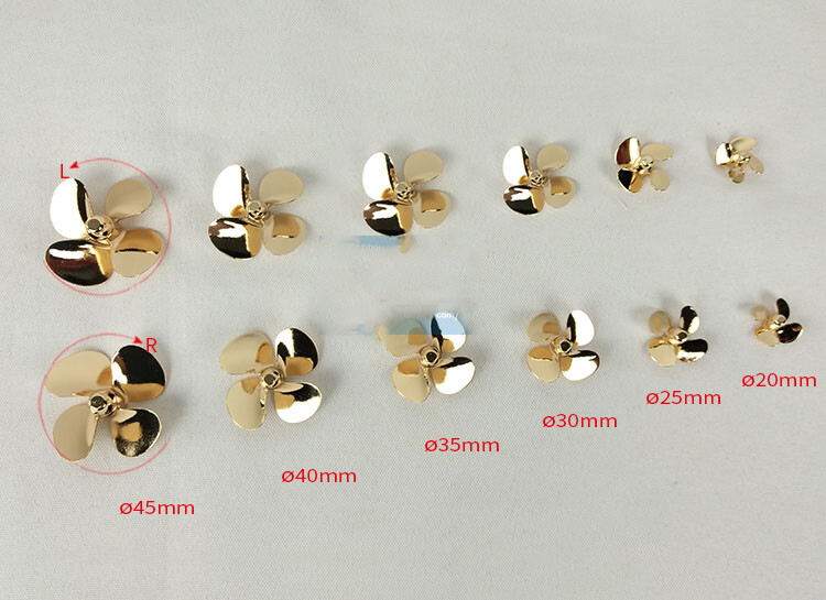 High-Quality Metal Propellers – 4 Blades for Ship Models & DIY – Multiple Sizes