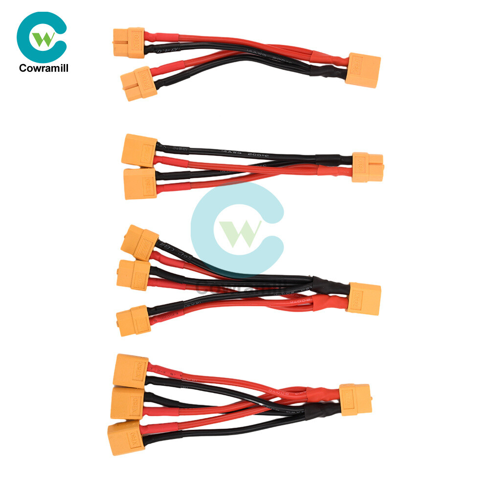14AWG XT60 Male/Female Wire Parallel Battery Connector Extension Cable for RC