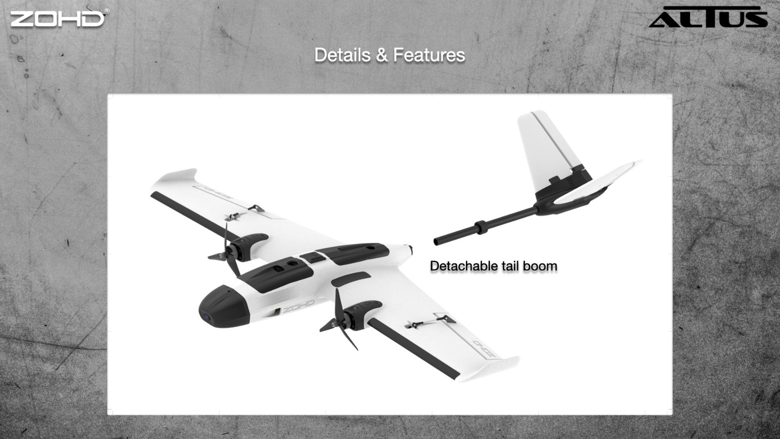 ZOHD Altus 980mm Wingspan Twin Motor V-Tail EPP FPV RC Airplane KIT