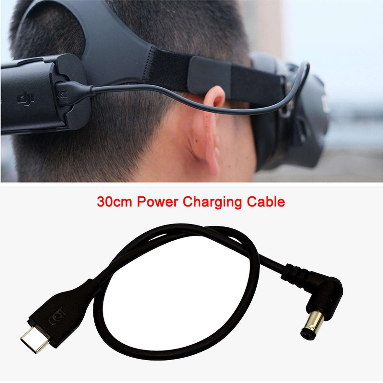 30cm Charging Cable Power Wire Part For DJI FPV Combo Drone Goggles V2 Glasses d