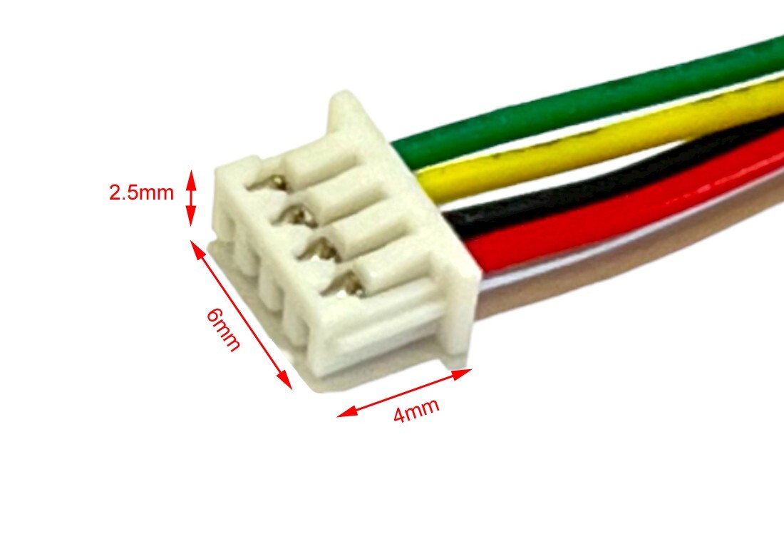 1.25mm Female 4-Pin Connector wire Straight Header for RC Hobby 3DR Radio x 10