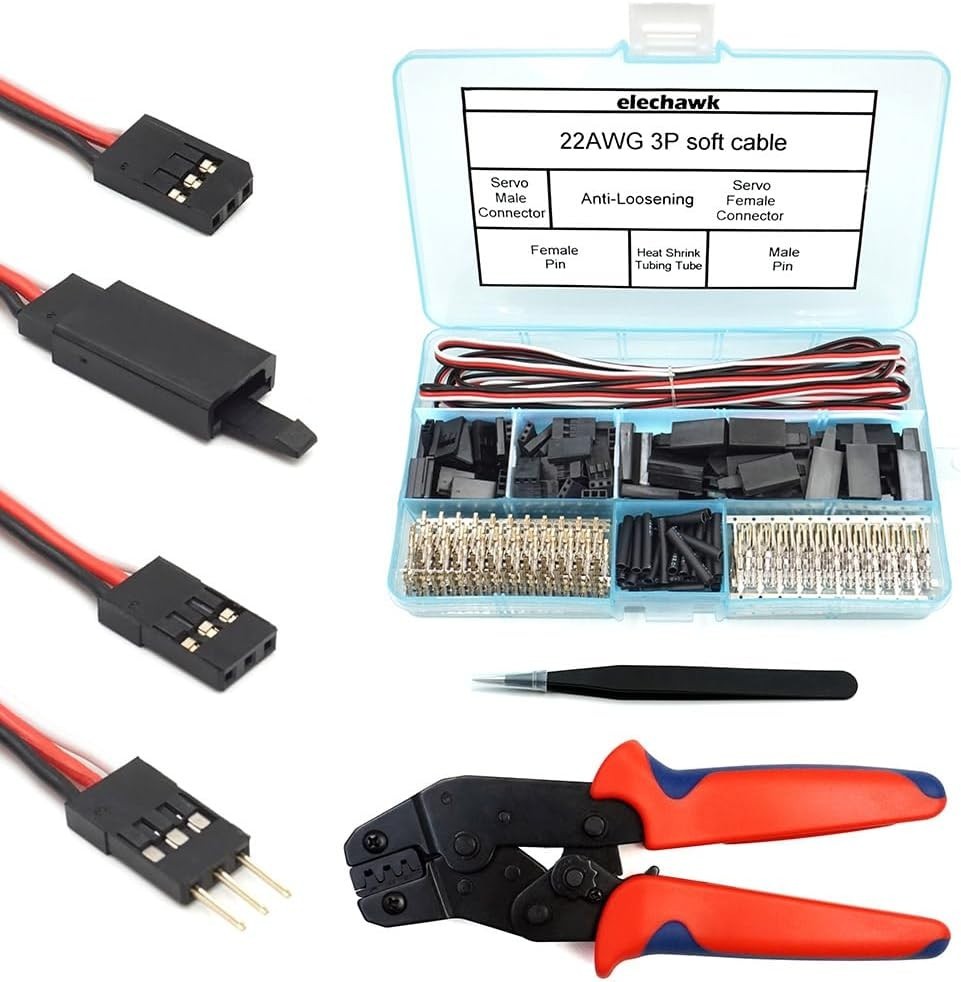 RC Servo Connector Kit with Crimping Tool