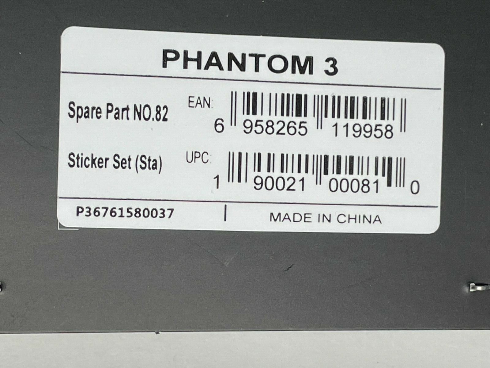 DJI Phantom 3 Spare Part 82 Sticker Set (Sta) For DJI Phantom 3pro/Adv/Sta