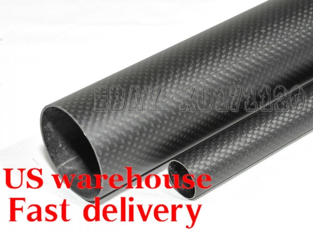 2pc Carbon Fiber Tube 16/14mm, 8/6mm 10/8mm, 12/10mm | Twill Matte | USA Stock