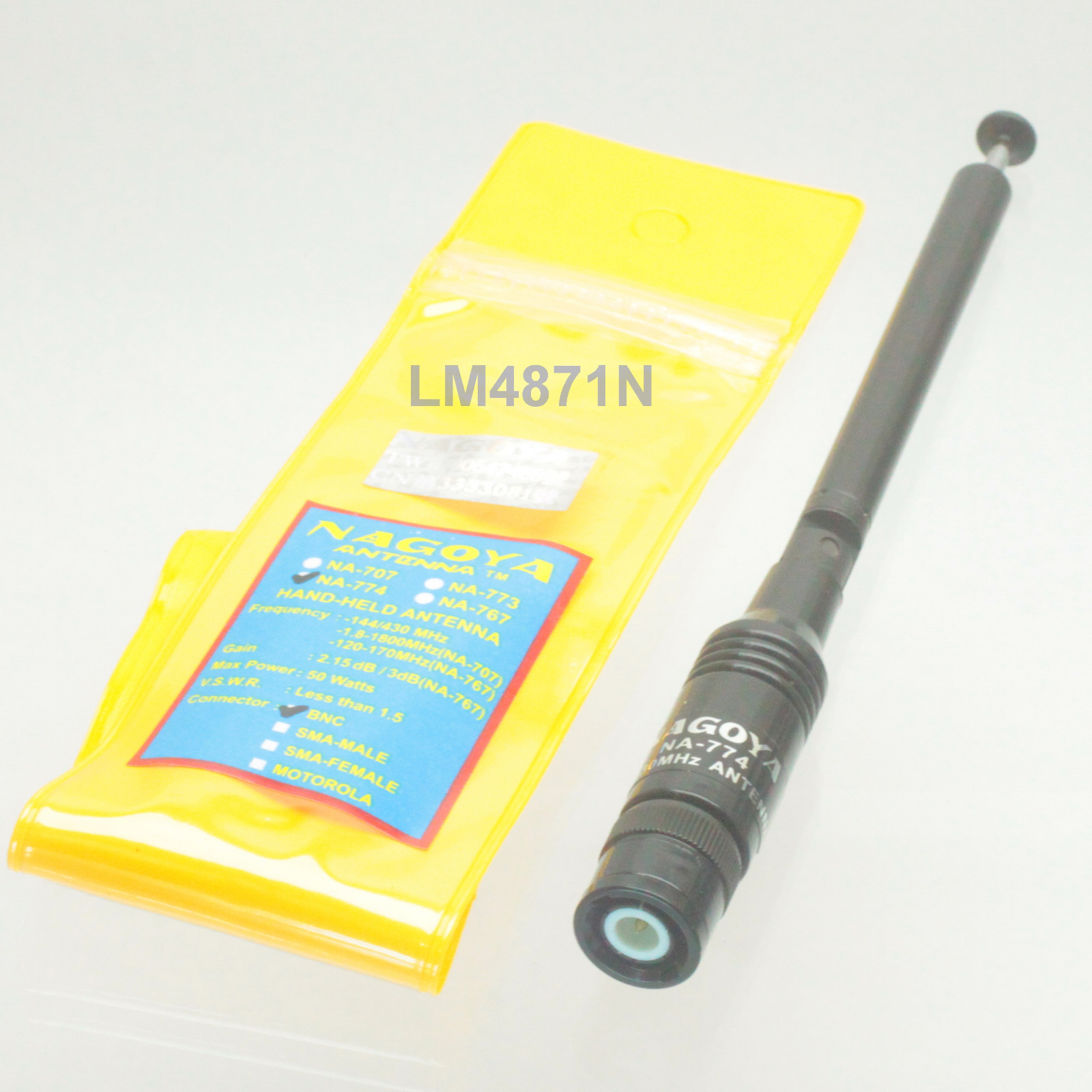 Nagoya NA-774 BNC male UHF VHF Dual Band 144/430MHz Antenna Handheld For Radio