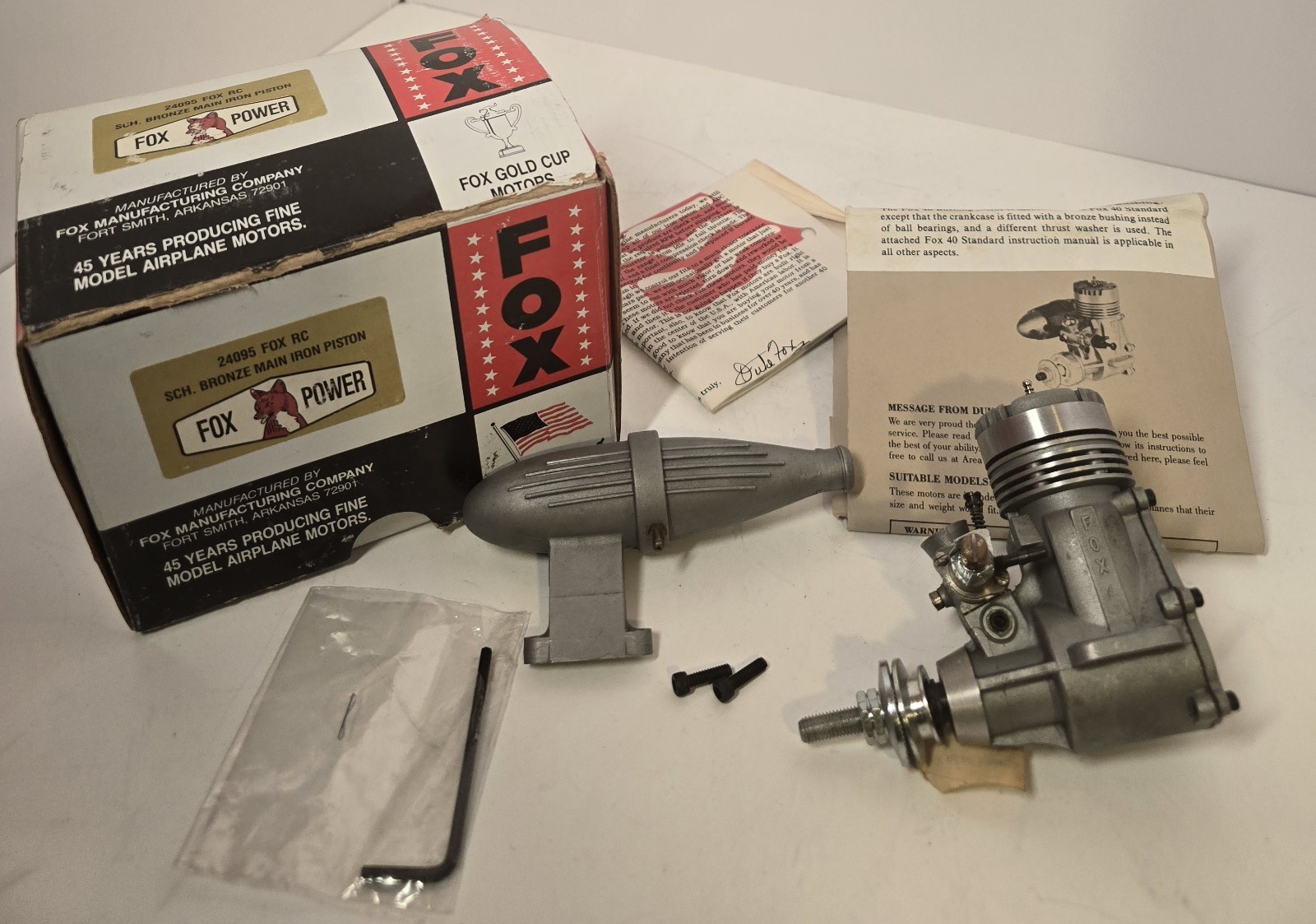 Fox Power Engine Fox Gold Cup 40 RC Motor 24095 Manual Pamphlet New In Box