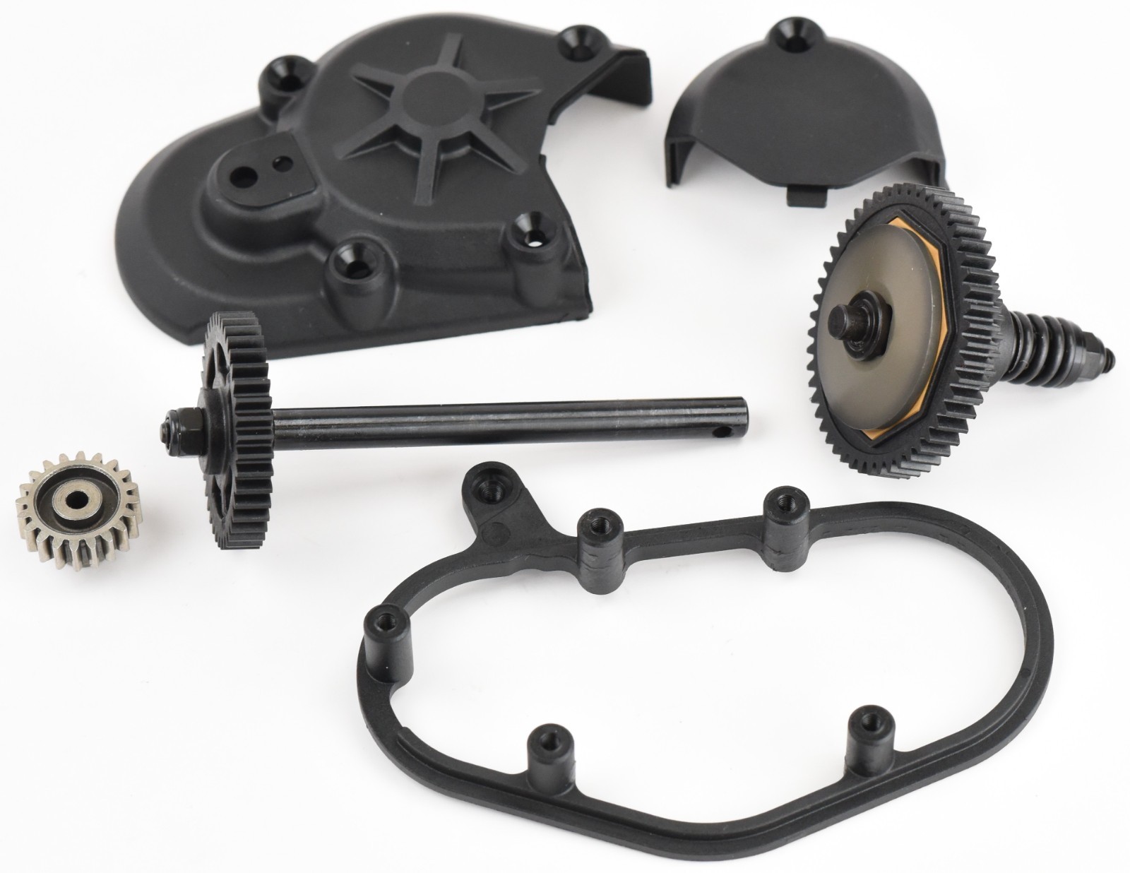 Losi Promoto – Transmission & Assembled Slipper Unit, Pinion Gear Cover LOS06000