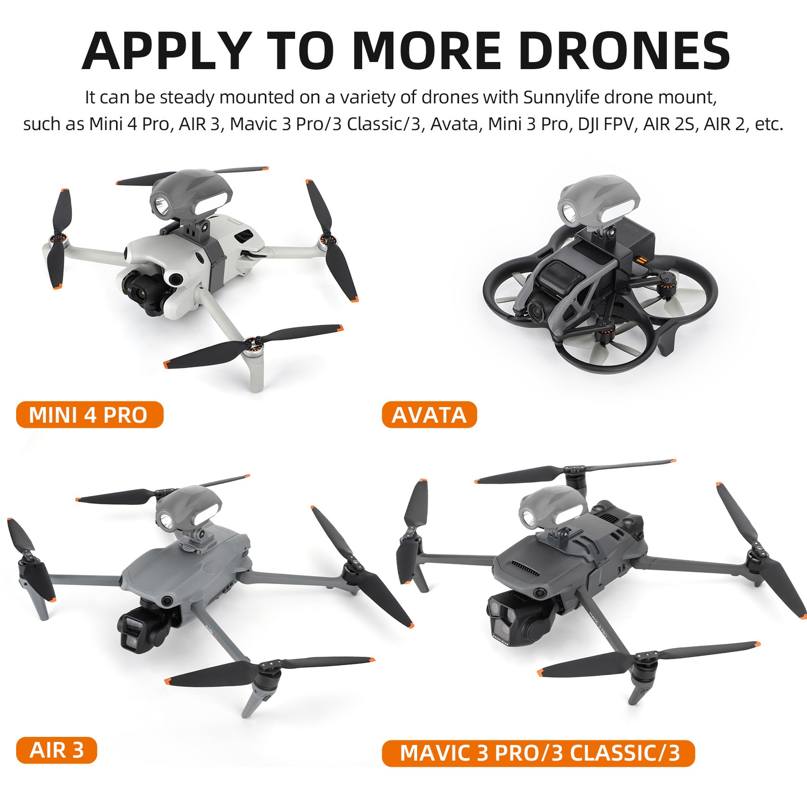 Drone Searchlight Flight Light Lamp Accessories For For DJI Mini 4 Pro/Air 3