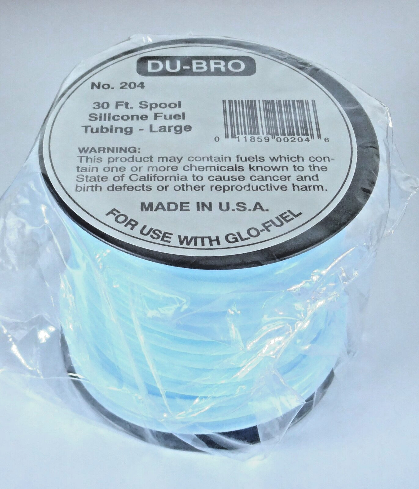 DU-BRO LARGE SILICONE FUEL TUBING ( 30 FOOT SPOOL )( CAT. # 204 )