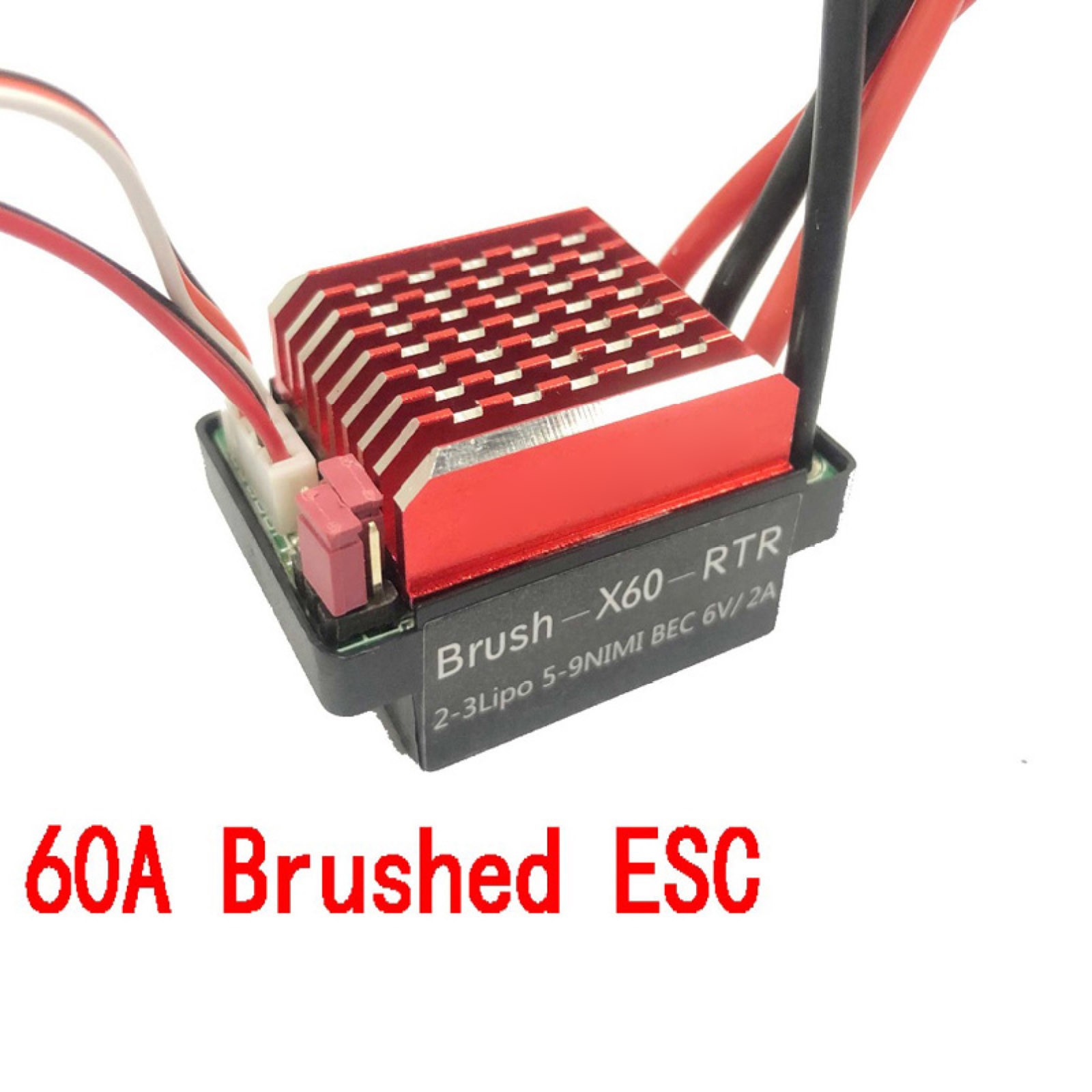 Two-Way 60A Brushed Electric Speed Controller ESC for 1/10 RC Car Buggy Crawler