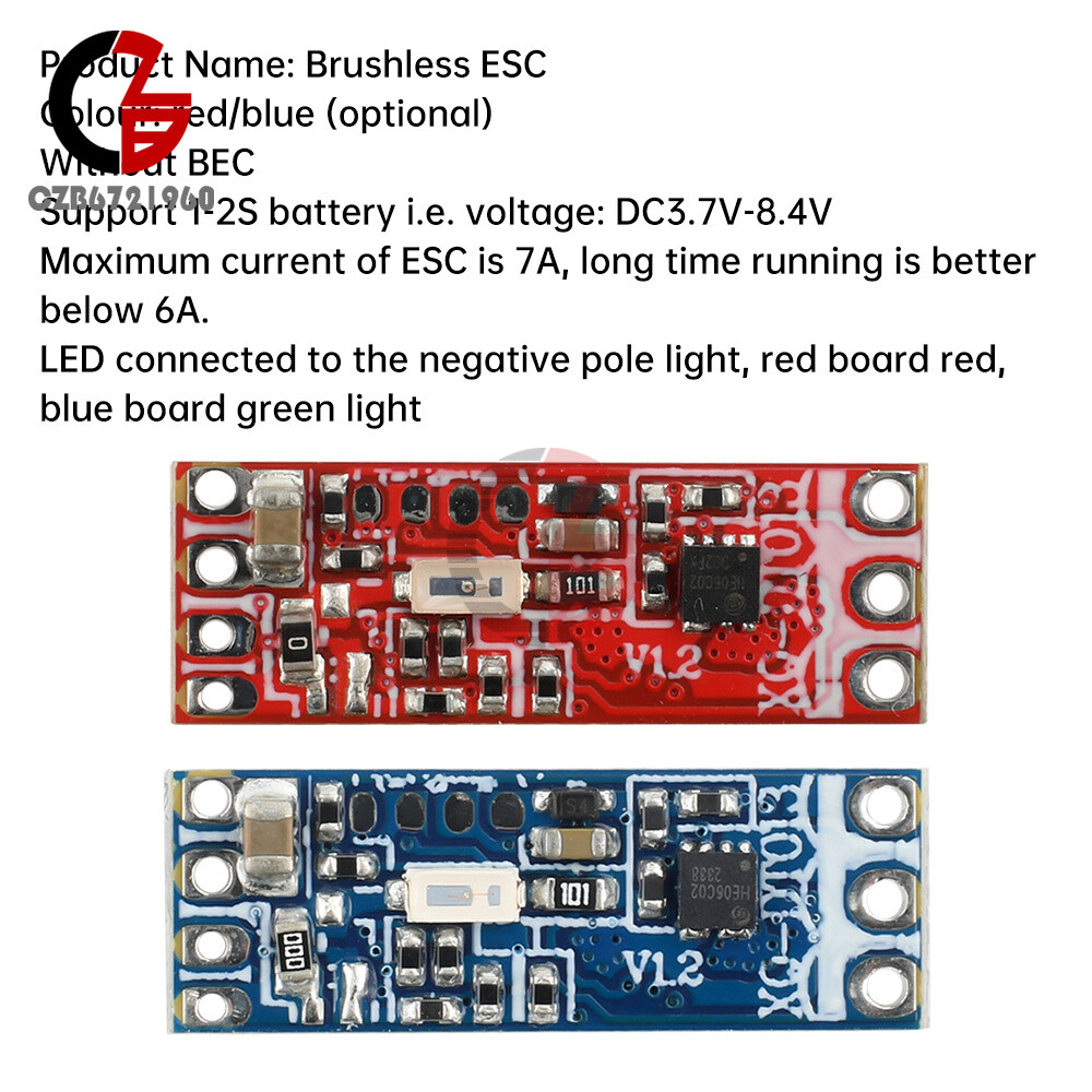 1-2S 6A Micro Brushless ESC Motor Controller Board for 1104 1106 1306 1407 1503
