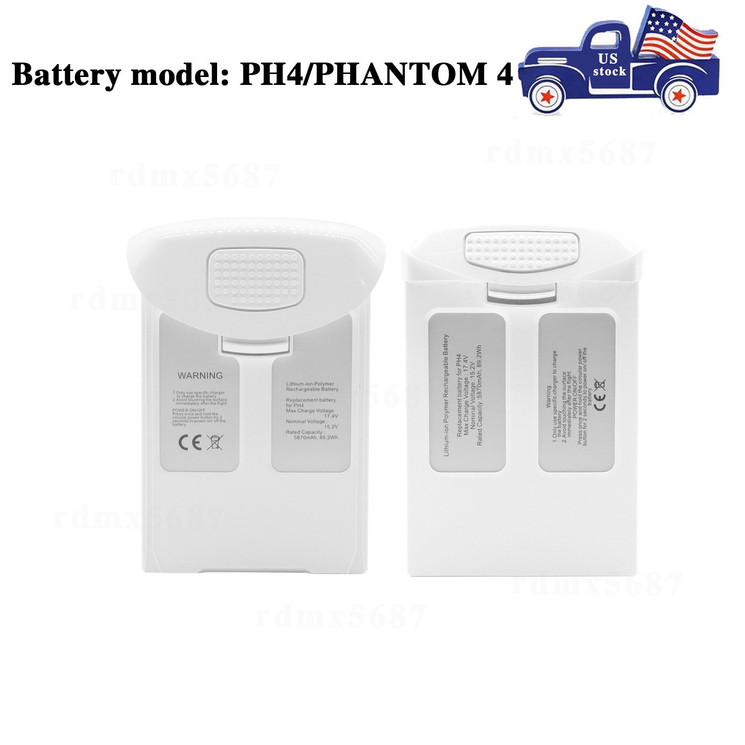 New High Capacity Battery 5870mAh For DJI Phantom 4 RTK, Phantom 4 Advanced