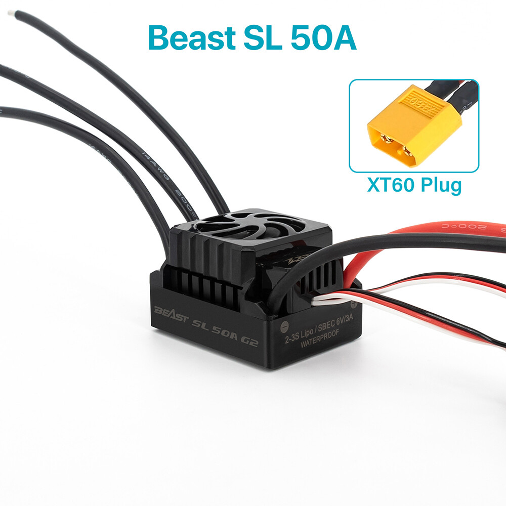 ZTW 32-Bit Beast G2 50A/80A/120A ESC Brushless Motor Combo for RC 1/8 1/10 Car