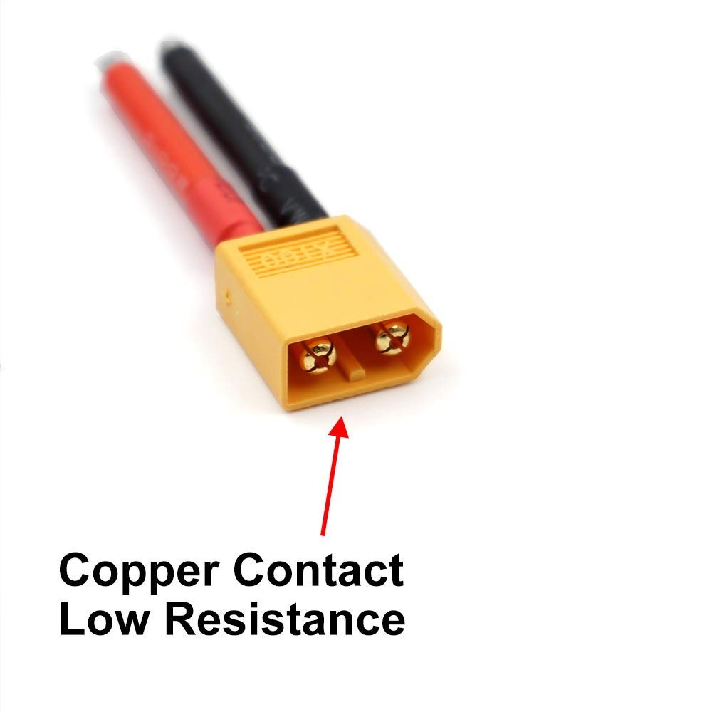 High-Performance 3 Pairs XT60 Connectors with 12AWG Silicone Wire – 55A Rating