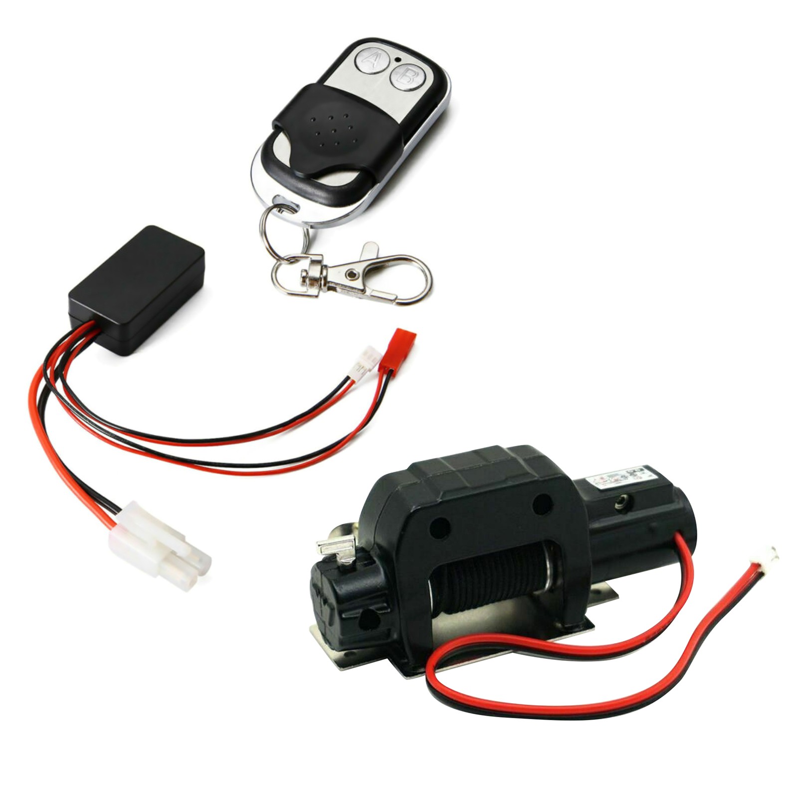 “Warn” 9.5cti Winch+Remote Control Receiver Kit For RC Car 1:10 SCX10 Crawler