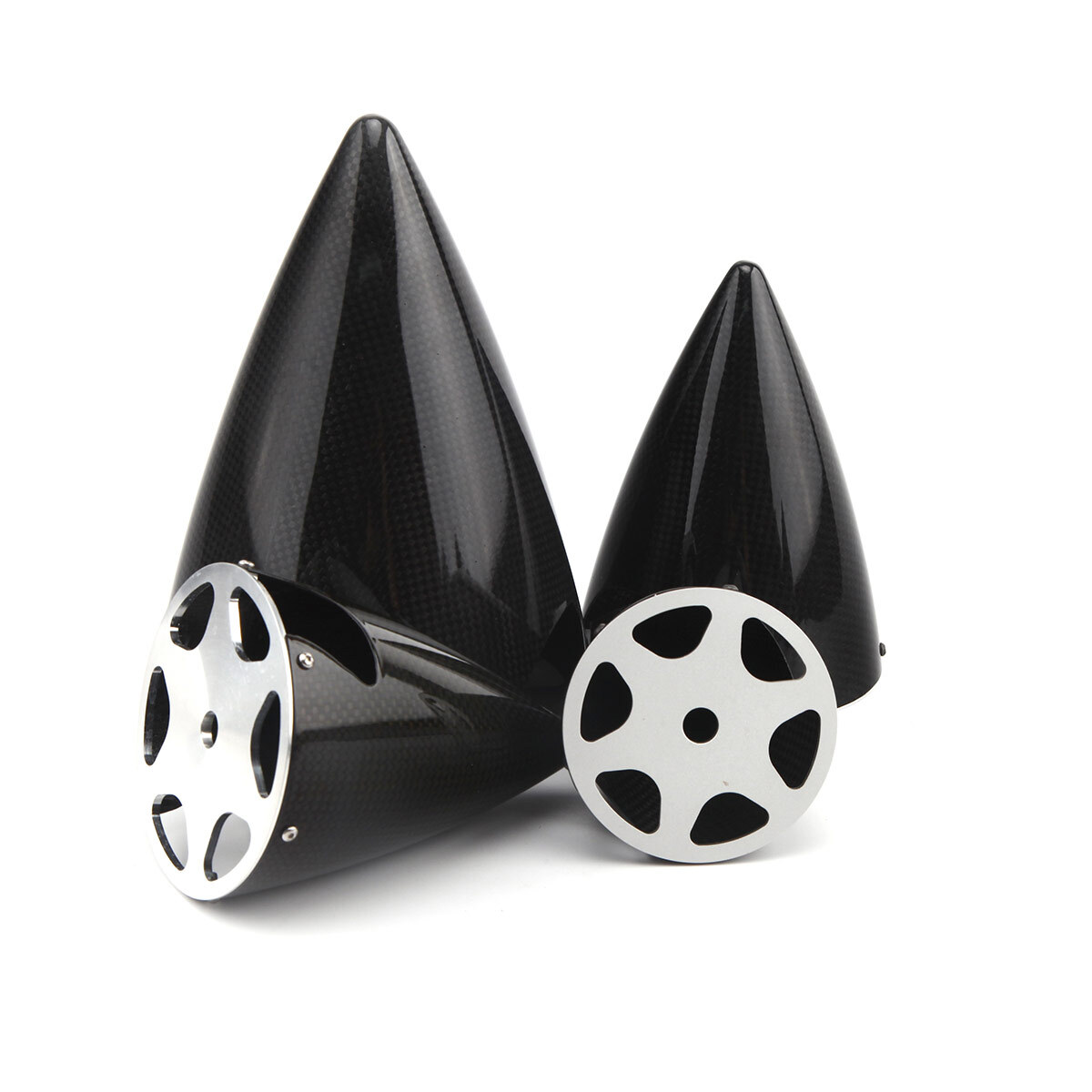 1X Carbon Fiber Spinner 5 inch 4 axis gas RC Airplane W/ Aluminum Back Plate