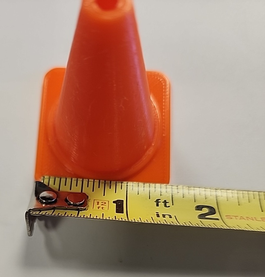 Ten (10) Orange Traffic Safety Cones for Scale RC New 3D printed 2.0 inch tall