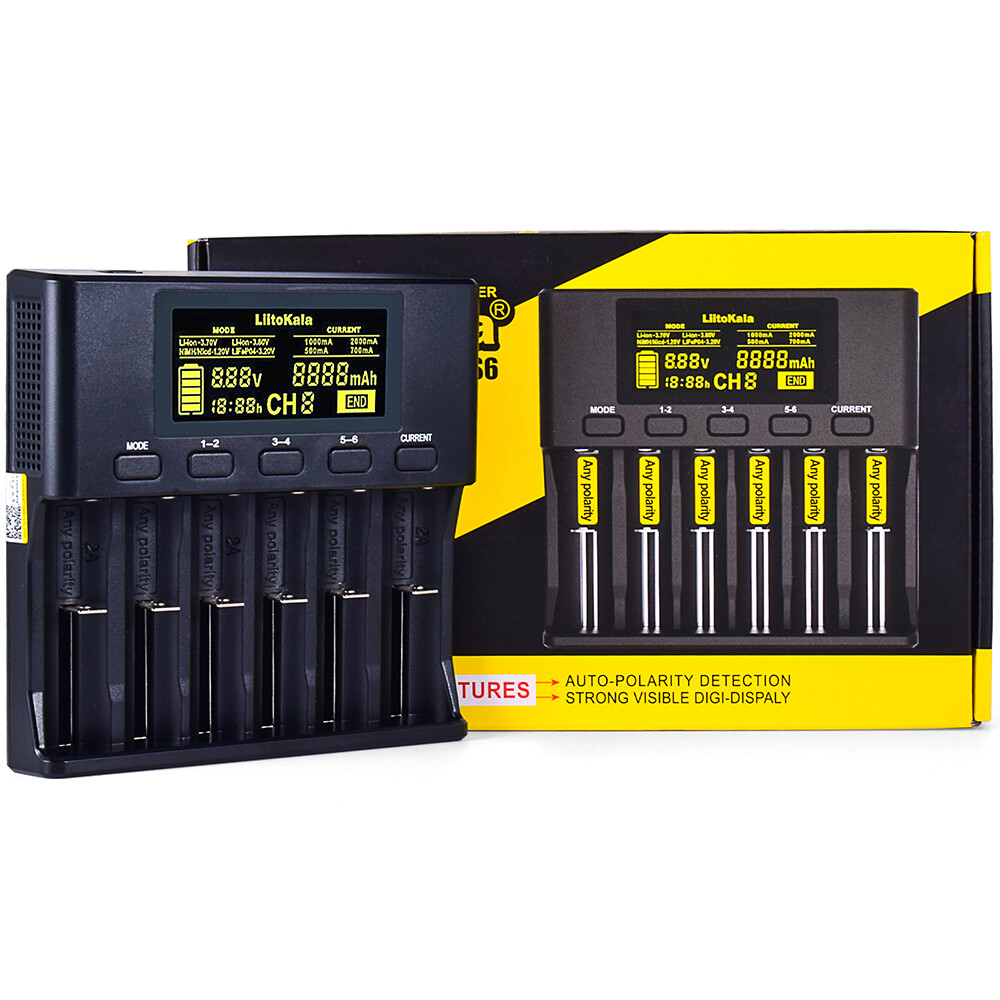 Liitokala Smart Charger Tester LCD for Li-ion 18350 AA AAA NiMH Lithium Battery