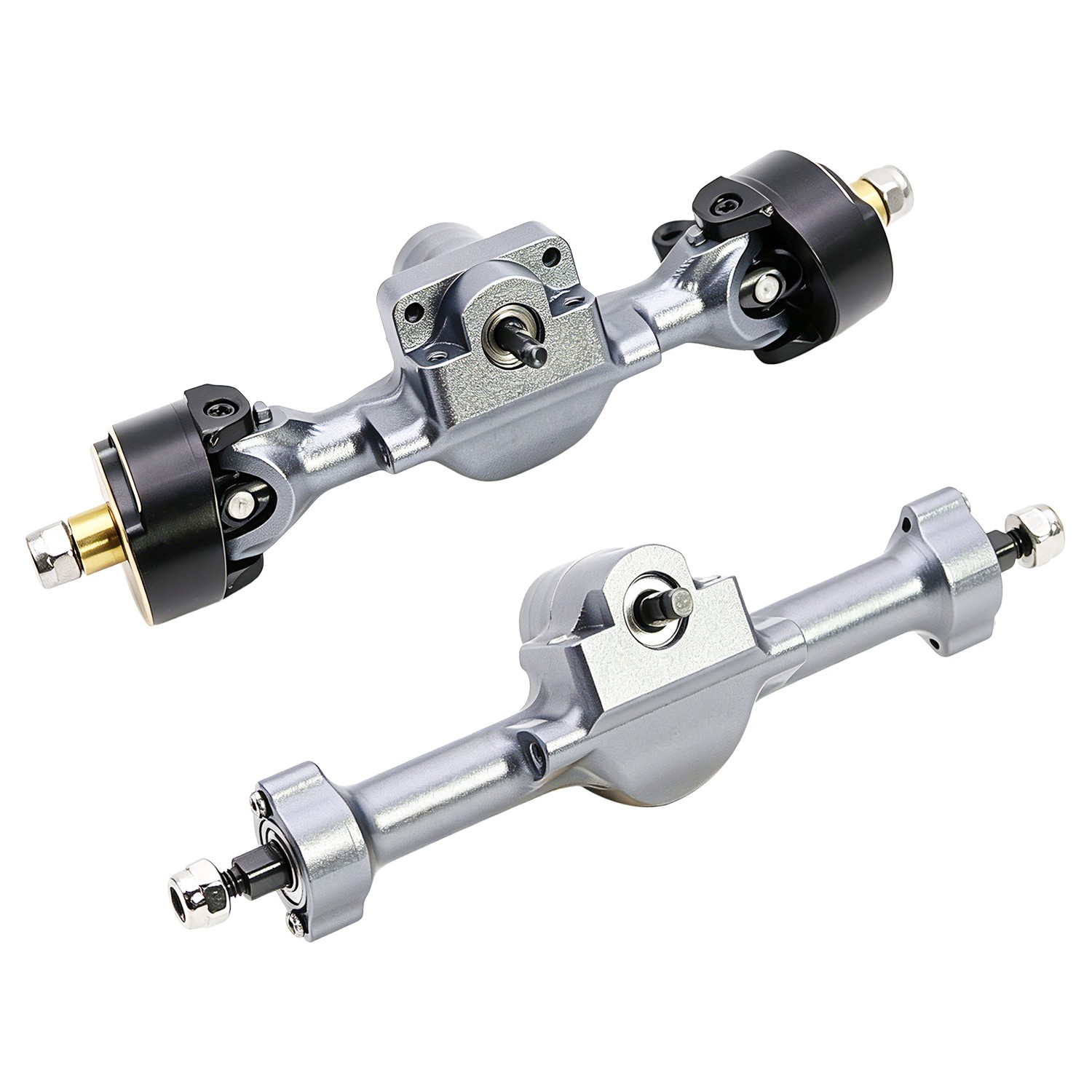 Front Rear Axle Assembly w/Brass Steering Knuckle For Axial SCX30 Bronco K10 ADE