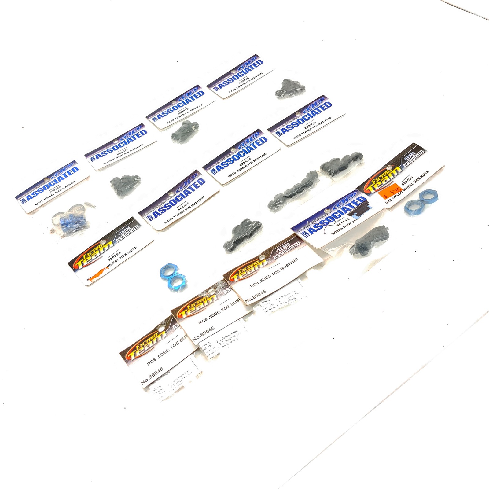 Team Associated RC8 New Parts Lot – 89094 81112 89045 89329 89470 x6