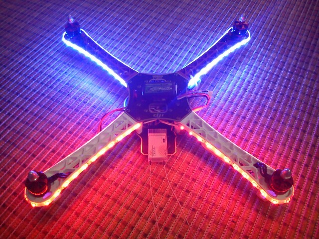 Drone / Multicopter – LED light kit – all colors GREEN red BLUE hid white ORANGE