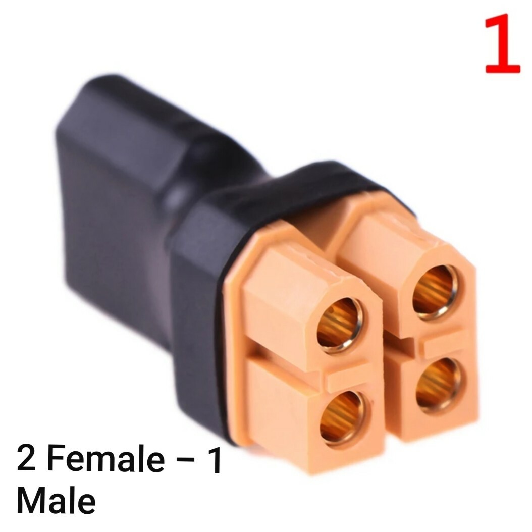 XT60 Parallel Adapter 2 Male / Female to 1 M/F Lipo Battery Converter Connectors