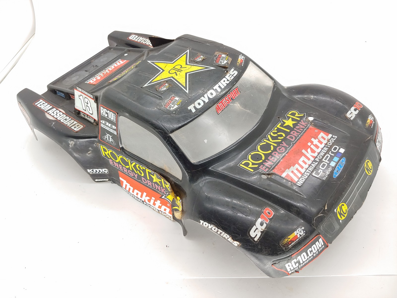 Used/Bashed: Rare Team Associated SC10 2wd Race Replica Rockstar Energy Body