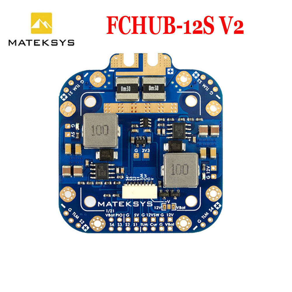 Matek FCHUB-12S V2 PDB Board 5V & 12V Output Current Sensor for 3-12S Lipo
