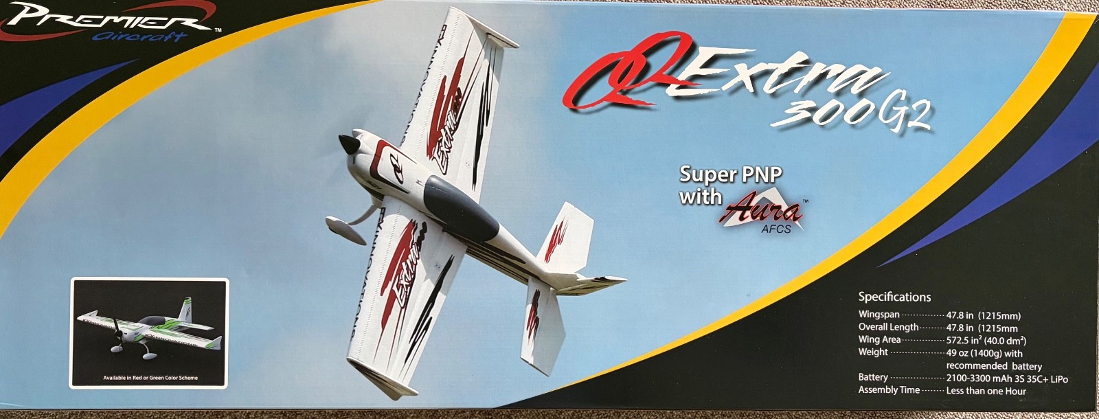 Flex Innovations QQ Extra 300G2 Super PNP Night 3S Red Electric Airplane New