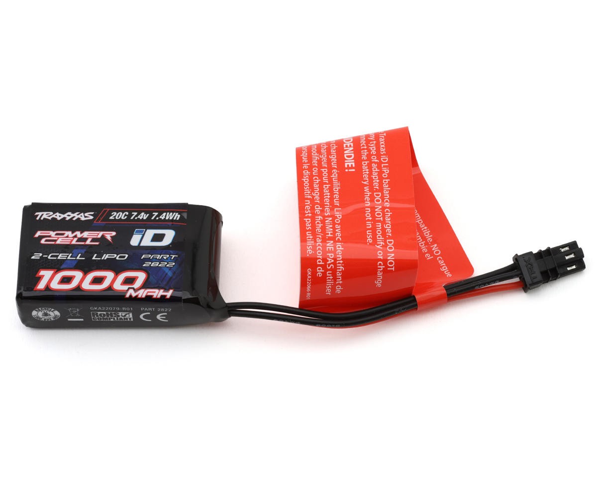 Traxxas 2S “Power Cell” 20C LiPo Battery w/iD Connector (7.4V/1000mAh) [TRA2822]
