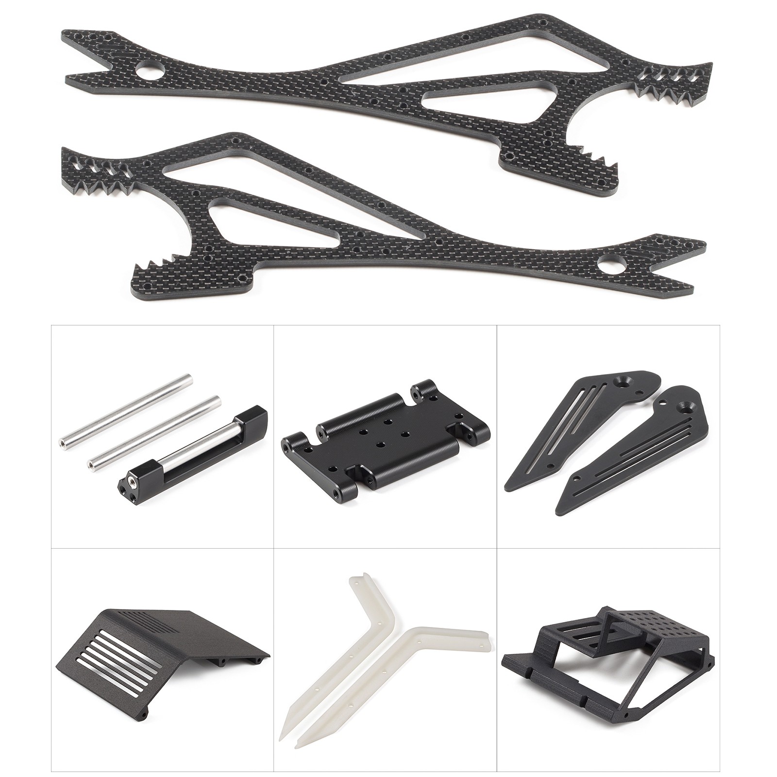Wolf-head Carbon LCG Chassis for 1/10 RC Crawler 1.9S Cheater Rigs Comp Builds