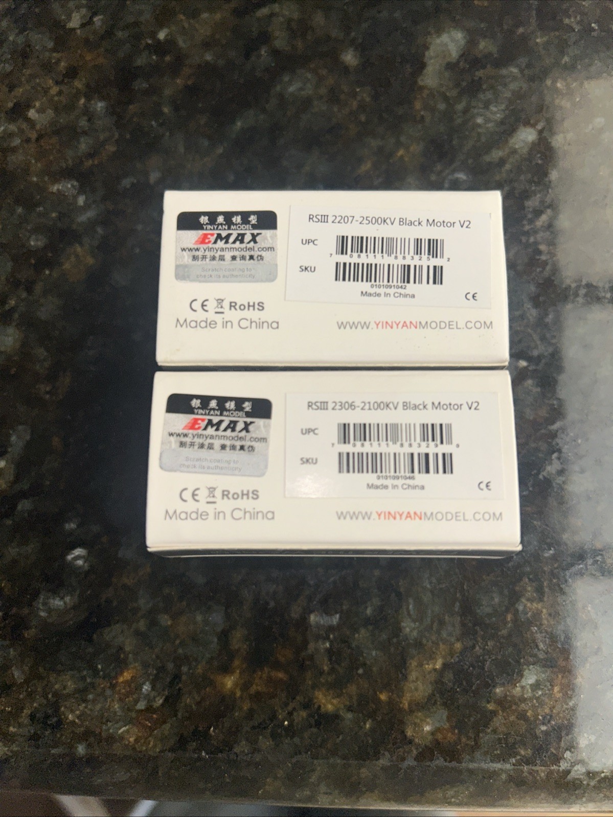 EMAX RSIII-2207 RSIII-2306 Brushless Motor 3-6S 1800KV 2100KV 2500KV RC 2pcs