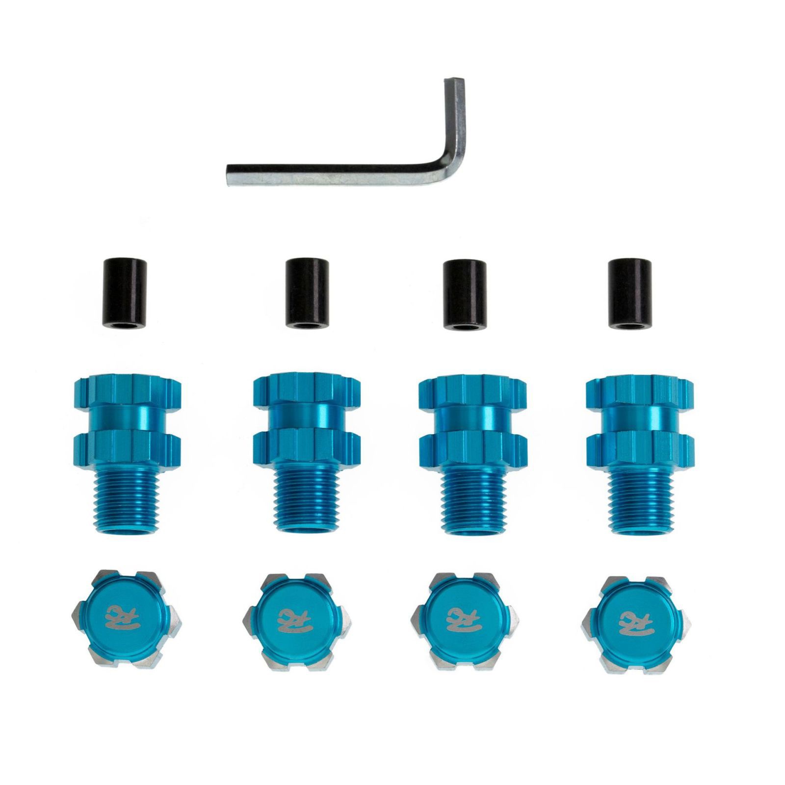 4Pcs Blue Alloy Wheel Hex Hub Adapter Extension For Traxxas Maxx 1/10 RC Car gg