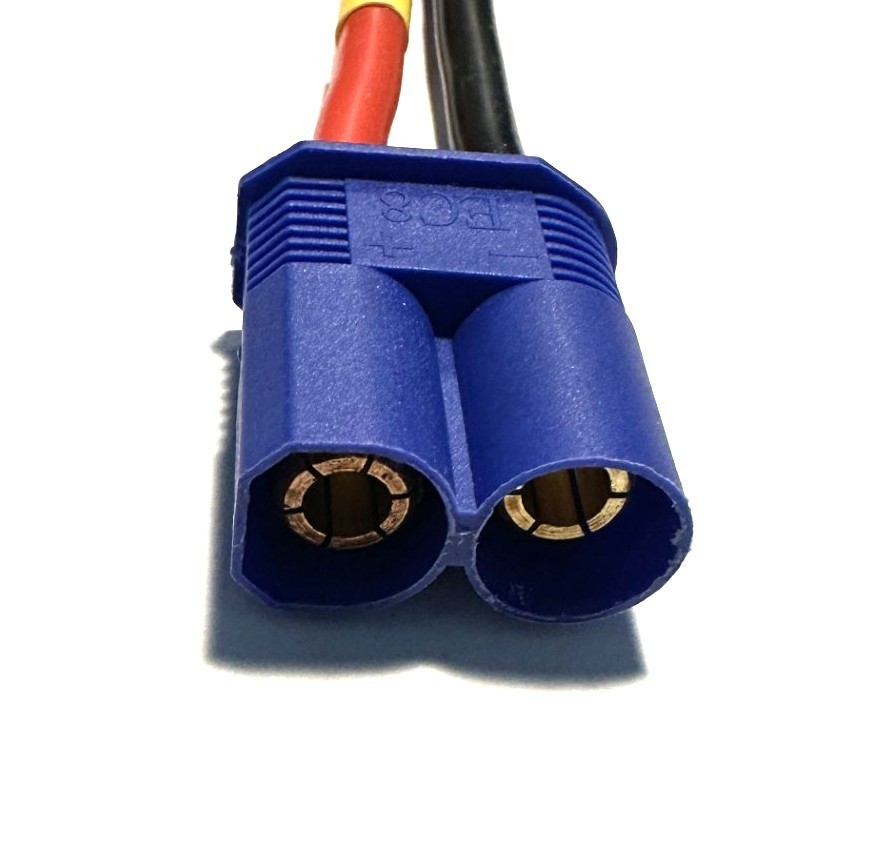EC8 Male to XT60 Female 3″, 6″, 12″, 18″ Wire Gauge 10 AWG, 8 AWG