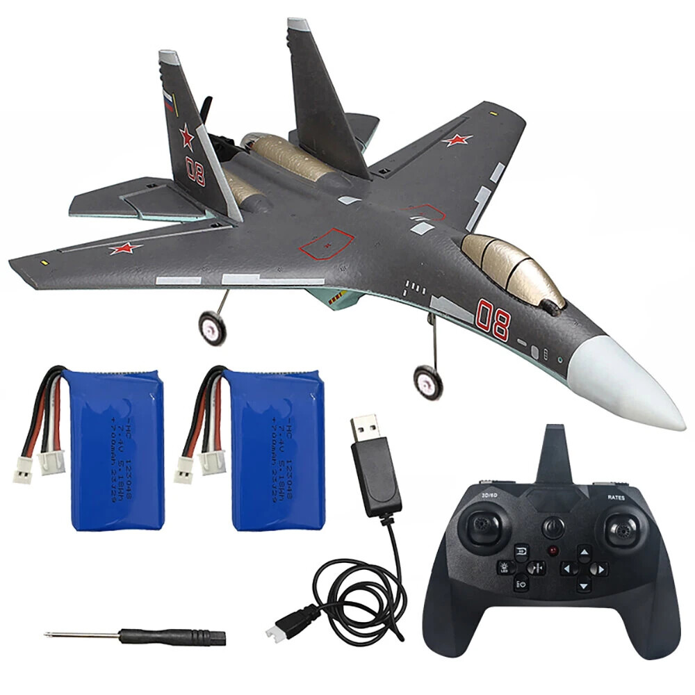 SU-35 Fighter 2.4GHz Switchable 6-Axis Gyro EPP RC toy Airplane Fixed Glide NEW