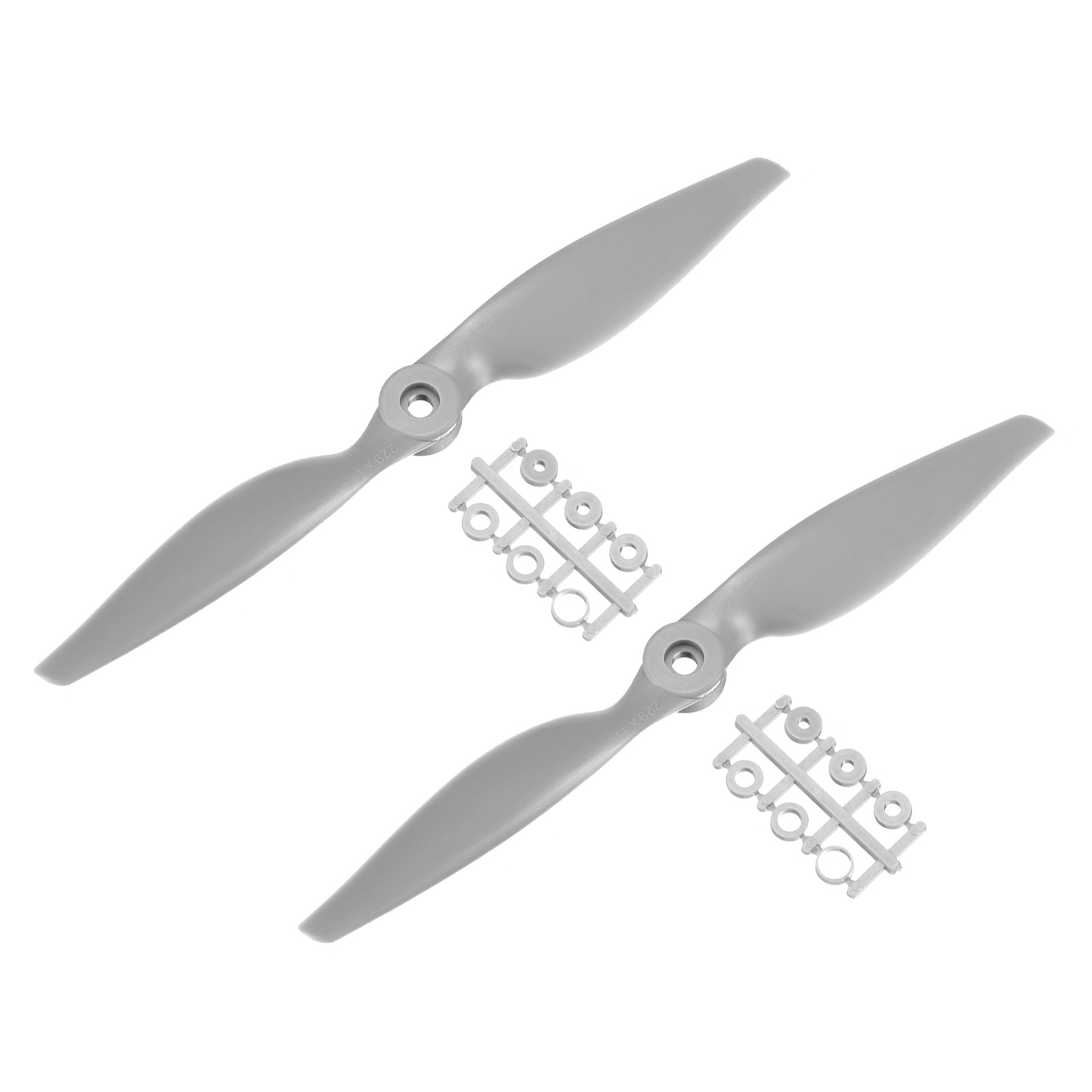2Pcs 11×5.5 Inch Propeller RC Propellers 2-Vane Blades Props with Adapter Rings