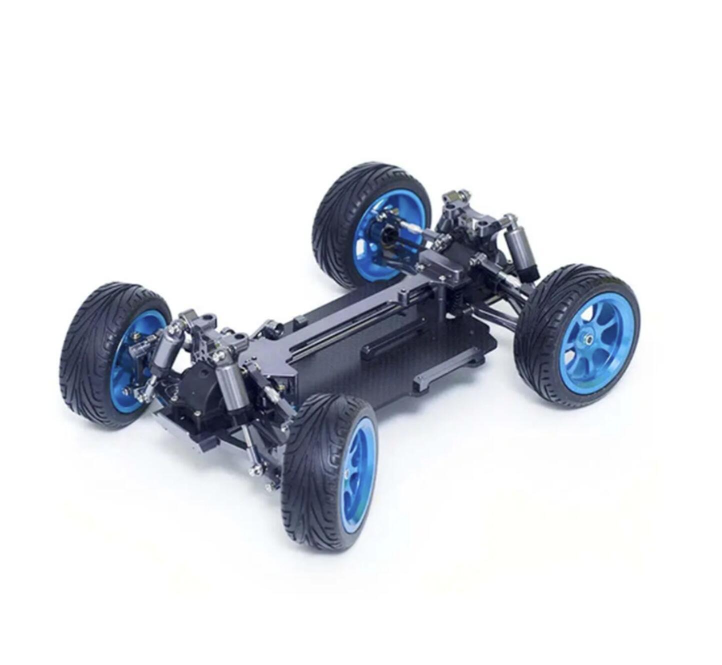For 1/18 Wltoys 184011 A959 A969 A979 Alloy Frame Carbon Fiber Chassis Assembled