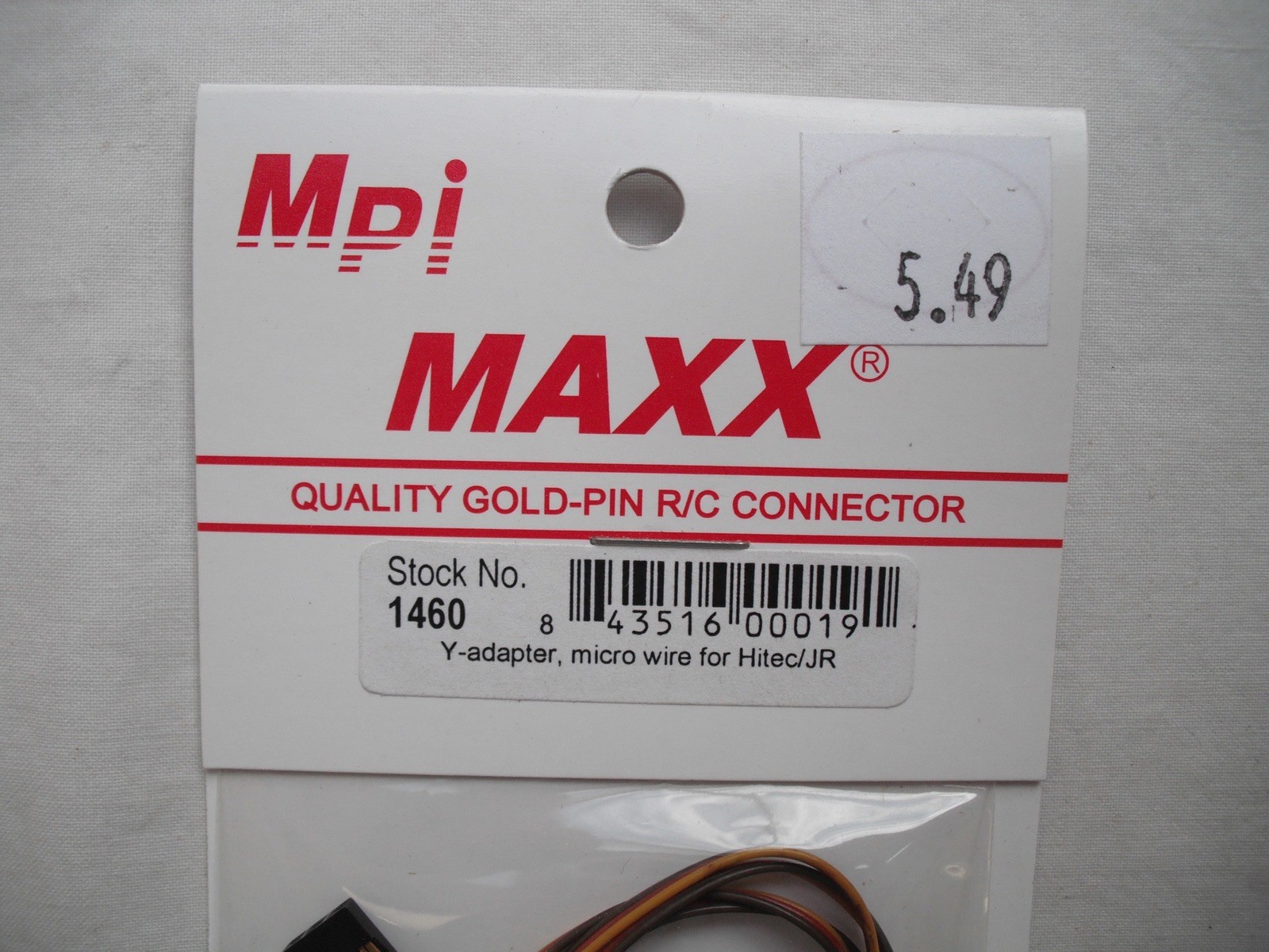 Lot of 3 Maxx Products Mpi 1440 1460 3485 Cable, Extension Y, Hitec JR,Wire