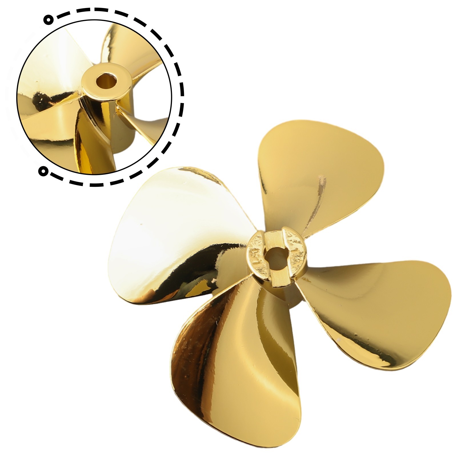 RC Boat Model55/60mm Metal Propeller 4-Blades4mm Shaft Prop For Marine ROV Alloy